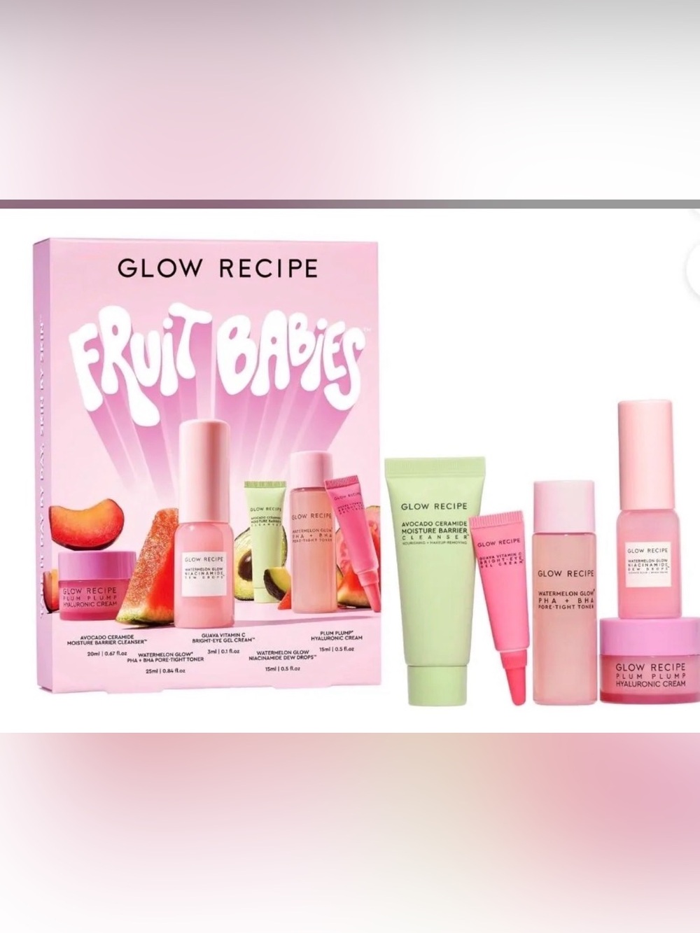 Glow Recipe Pink & Green Fruit Babies Skincare Set